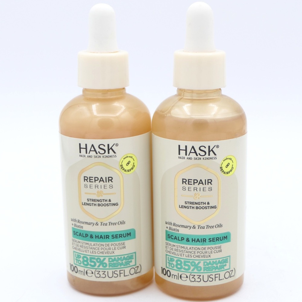 HASK Repair Series Strength & Length Boosting Scalp & Hair Serum 2 Pk 3.3 oz Ea